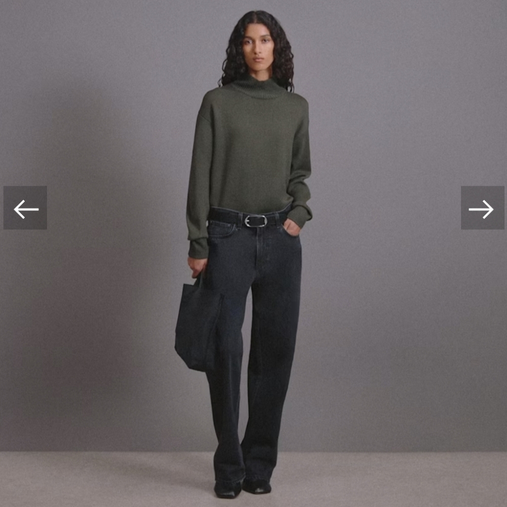 Denim Forum The '90s Iggy Lo-Rise Baggy Jean Size 27 NWT $128 "Black Eyeliner" - Picture 12 of 16